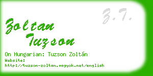 zoltan tuzson business card